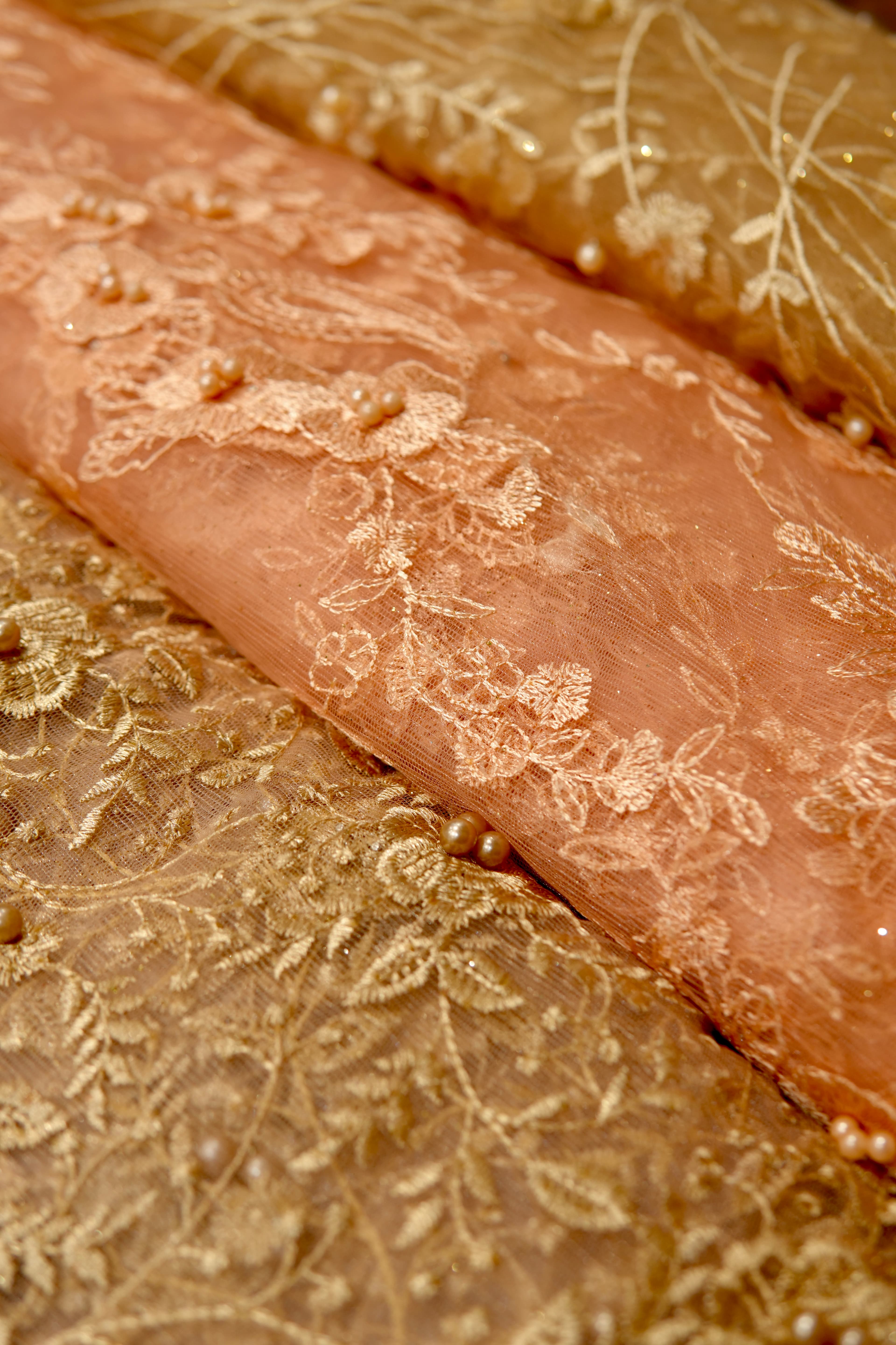 Embroidered Organza Fabrics detail 2